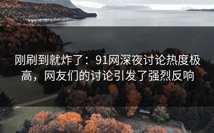 刚刷到就炸了：91网深夜讨论热度极高，网友们的讨论引发了强烈反响