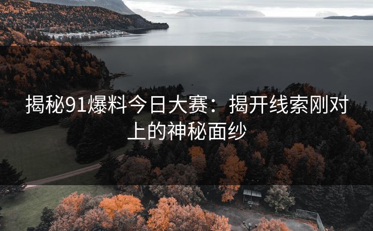 揭秘91爆料今日大赛：揭开线索刚对上的神秘面纱